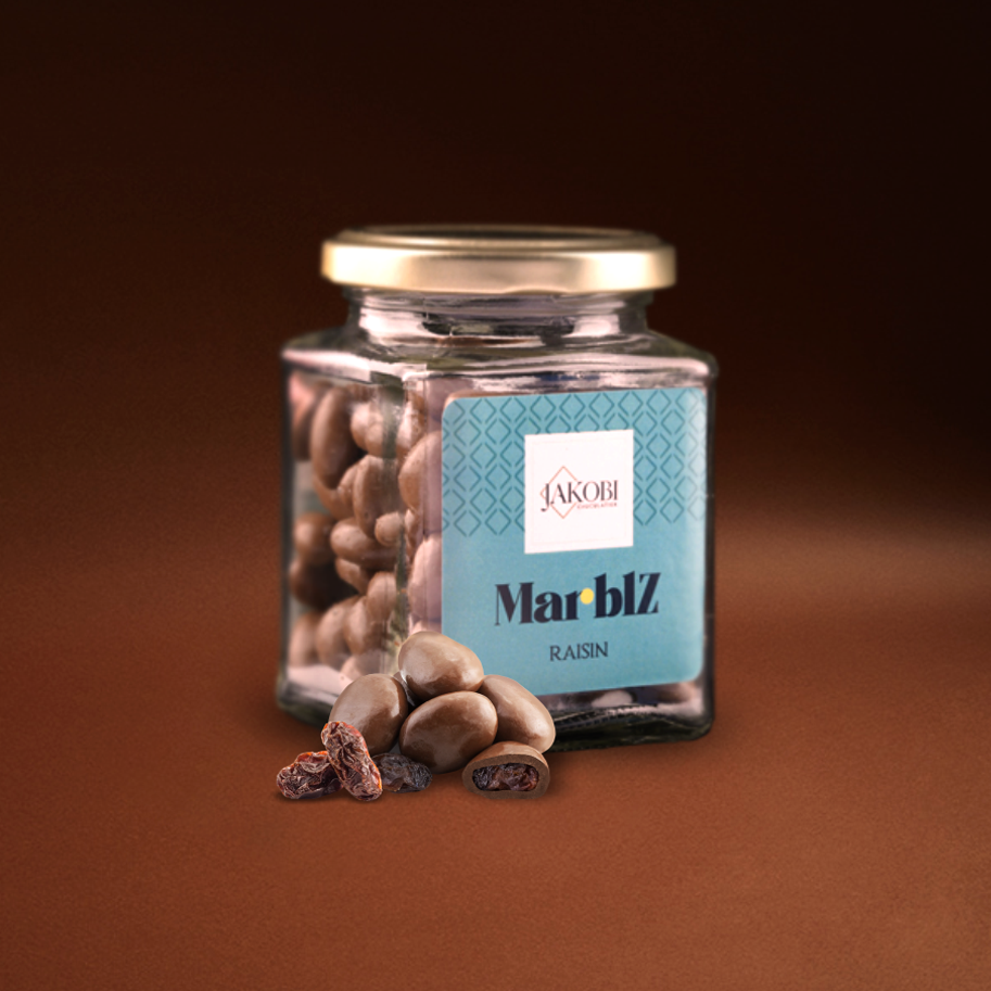 Jakobi Chocolatier - Marblz Milk Raisin Bottle Image 1