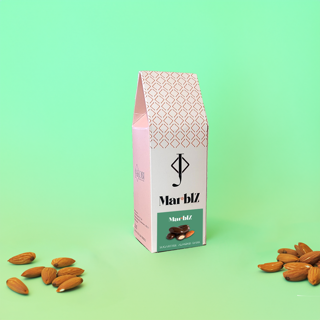 Jakobi Chocolatier - Marblz Sugarfree Dark Almond Sachet